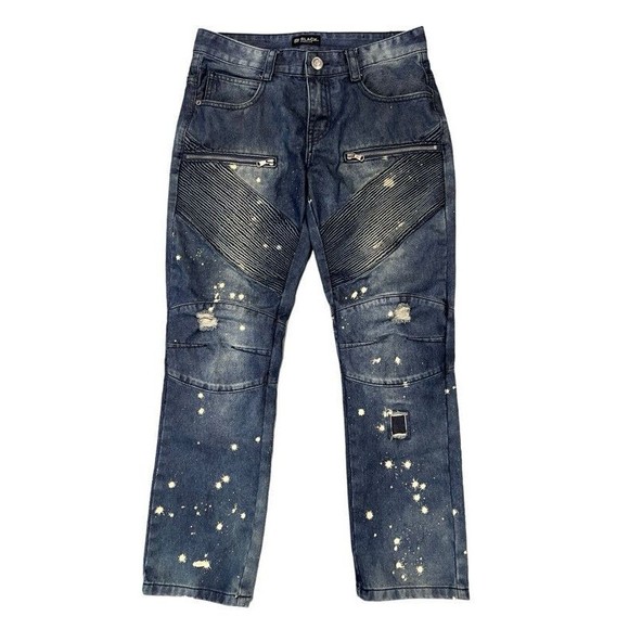 CJ Black Premium Blue Distressed Skinny Flex Denim Jeans Slim Mens Size 30x30 - Picture 1 of 12